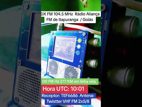 DX FM 104.5 MHz Rádio Aliança FM de ** Rialma ** / GO  (TEF6686)