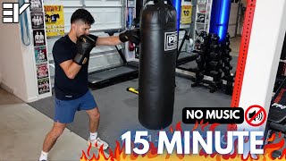 Boxing Heavy Bag Workout | No Music | Follow Along