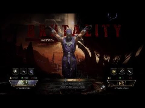 Mortal kombat 11 rain brutality tutorial:  clean cut