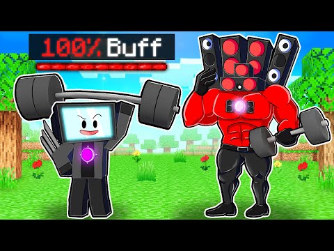 Block Buddies - Speakerman Got 100% BUFF In Minecraft!