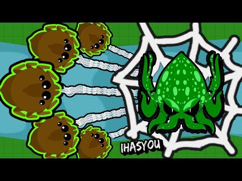 MOPE.IO MEGA KRAKEN TRAPPED IN THE BIGGEST  SPIDER WEB EVER!! BLOCKING THE OCEAN! (Mope.io  Troll)