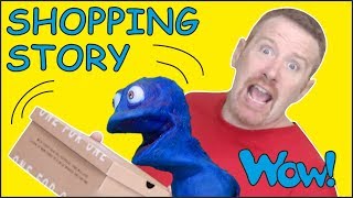 Shoe Shopping Story for Kids from Steve and Maggie | Free Stories Wow English TV | Learn Words
