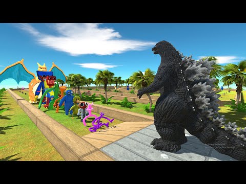 Heisei Godzilla Coconut Island Death Run - Animal Revolt Battle Simulator