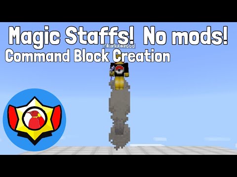 MAGIC STAFF IN MINECRAFT NO MODS! - Minecraft Command Block Creation