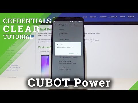 How to Clear Credentials in CUBOT Power - Wipe Certificates