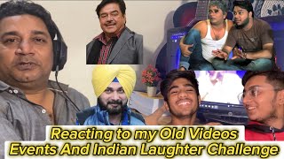Reacting to my old videos and indian laughter challenge show🥰 Emotional ho gaye 😢