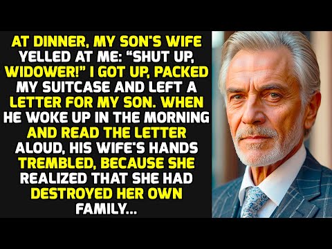 At Dinner, My Son's Wife Yelled At Me: “Shut Up, Widower!” The Next Day, She Lost Everything STORIES