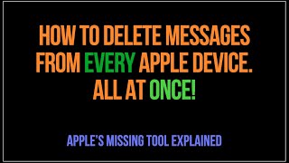 Micro-tip #6: The Secret Way to Delete Messages from ALL of your #apple Devices at Once.