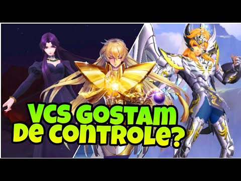 02 Formações Controle: Comandante Pandora / Shaka de Virgem + Hyoga Divino - Saint Seiya Awakening