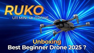RUKO U11 Mini 4K Drone Unboxing – Easy to Fly Beginner Drone Review - Best Beginner Drone of 2025 ?