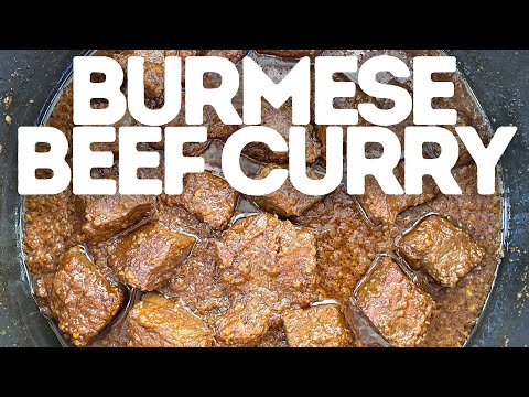Burmese Tender & Juicy Beef Curry with Shallots, Ginger, & Garlic (Simple Recipe)