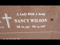 Jazz Singer Nancy Wilson Grave Forest Lawn Cathedral City California USA  June 11, 2022 Palm Springs