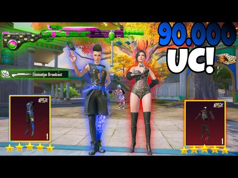$90.000 UC!🥶 NEW LUCKY SPİN With HEART HACKER AND PARTT BUNNER SET🔥PUBG Mobile!