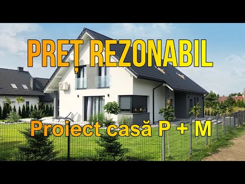 Proiect de CASA moderna P+M de construit la un PRET REZONABIL