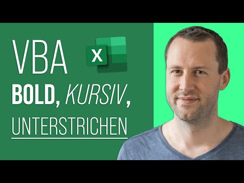 VBA Bold, Kursiv und unterstrichen formatieren in der Auswahl