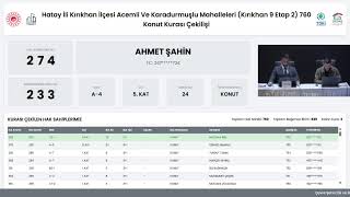 HATAY KIRIKHAN 9  - 2.ETAP PROJESİ (ACEMLİ VE KARADURMUŞLU MAH.) 760 KONUT KURA 