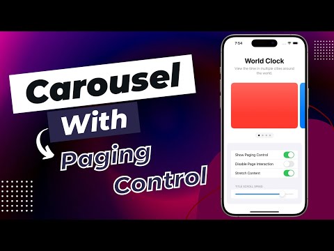 SwiftUI Animated Carousel Slider With Paging Control - iOS 17 - Xcode 15 thumbnail