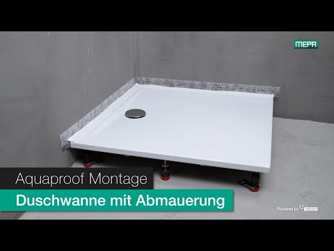 Wannendichtband MEPA Aquaproof - Montage Duschwanne mit Abmauerung