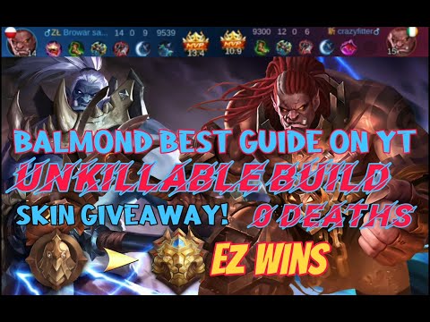 Unkillable Balmond guide//best build 2021//skin giveaway//rank up easy with this guide!!
