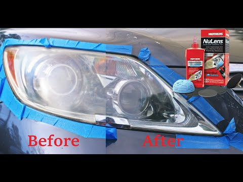 How to Fully Clean & Restore Cloudy Headlights - Mothers Nulens Headlight Renewal Kit #carcare