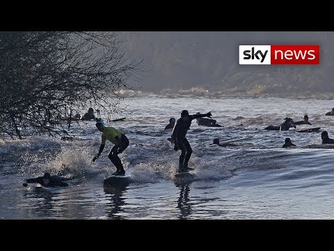 Incredible Severn Bore Wave