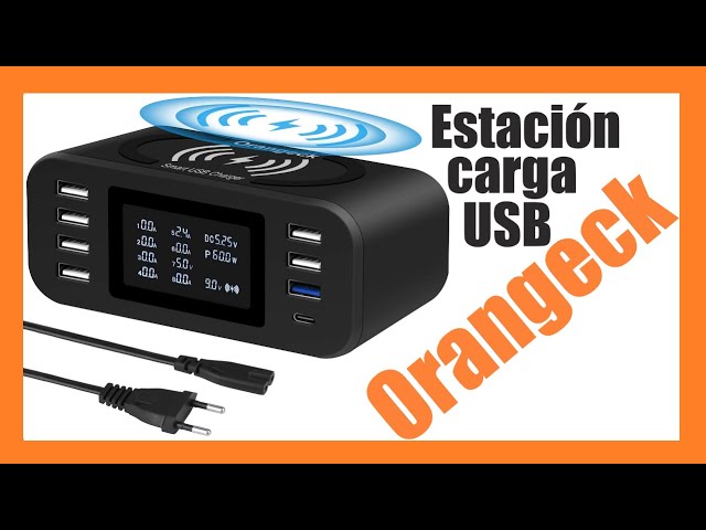 Vídeo relacionado con Estación de Carga USB, Escritorio USB Hub Cargador con Cargador múltiple de 30 W Concentrador de 6 Puertos 100 a 240 V con Cable de 150 cm para Smartphones y Tablets