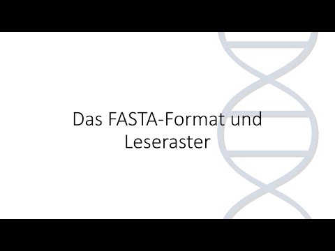 Grundlagen der Bioinformatik 2 - Das FASTA-Format und Leseraster
