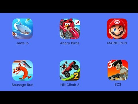 Jaws.io, Angry Birds Go, Super Mario Run, Sausage Run, Hill Climb 2, Stupid Zombies 3 [iOS] Video