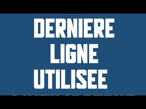 VBA Trouver la dernière ligne du tableau Excel