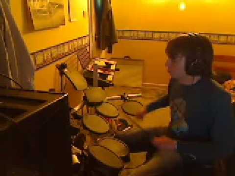 Double bass drumming without feet.