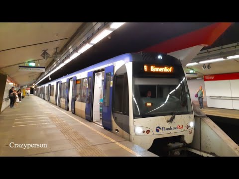 Metro Rotterdam Eendrachtsplein - Binnenhof (met RSG3) RET Lijn A