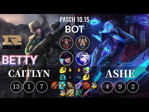 RNG Betty Caitlyn vs Ashe Bot - KR Patch 10.15