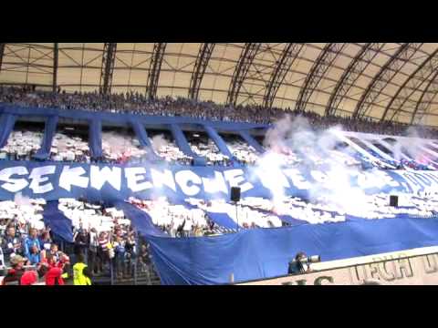 Lech mistrzem Polski  Oprawa meczu