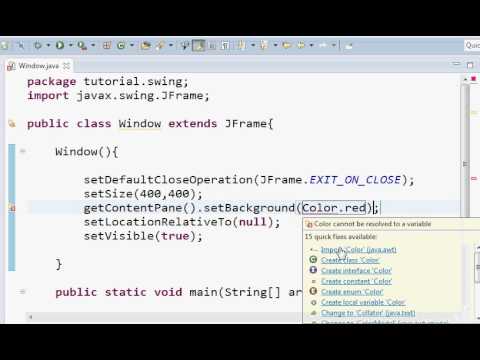 Java Swing Programming Tutorial 2 Creating A Colorful Window