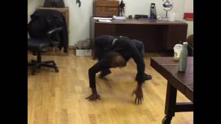 Guy Looks Scary As He Bends in Weird Positions