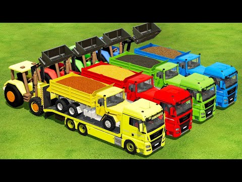 FILL TRUCKS WITH TO TRACTORS & TRANSPORTIN TO SELLING - Farming Simulator 22