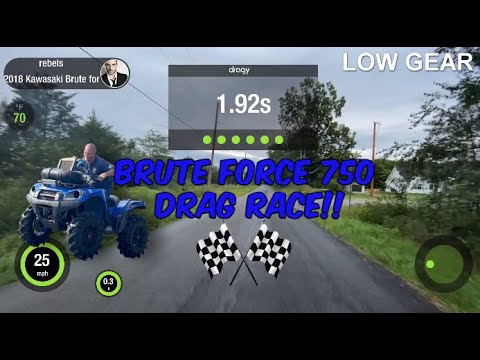 How fast is Kawasaki Brute Force 750 with stage 3 clutch and 30s