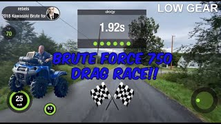 How fast is Kawasaki Brute Force 750 with stage 3 clutch and 30s