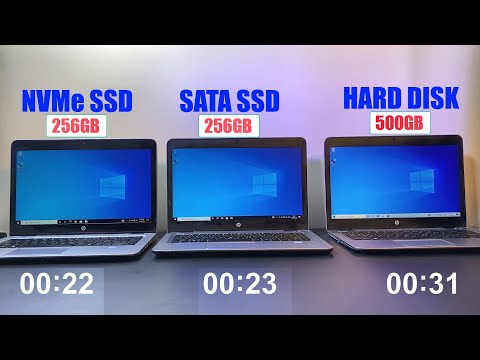 NVME SSD VS SATA SSD VS HDD.