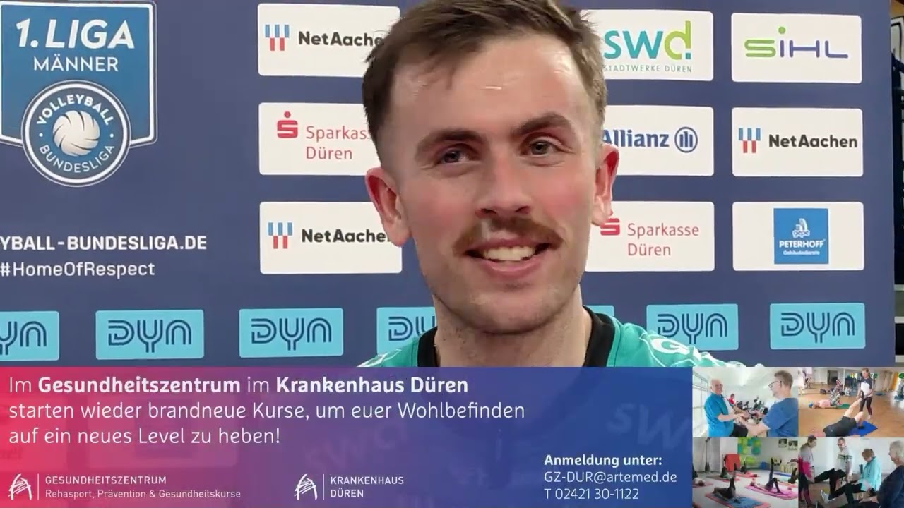 Außenangreifer Ryan Poole, der aus Belgien zu den Powervolleys Düren gewechselt ist