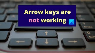 Fix Arrow keys are not working in Windows 11/10 laptop keyboard