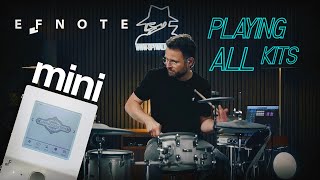Video thumbnail for EFNOTE mini e-drums Playing All Kits sound demo BINGE ALERT! by digitaldrumming