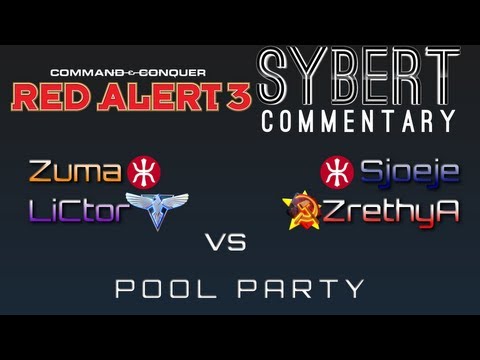 Zuma(E) & LiCtor(A) vs sjoeje(E) & ZrethyA(S) - Pool Party - Red Alert 3