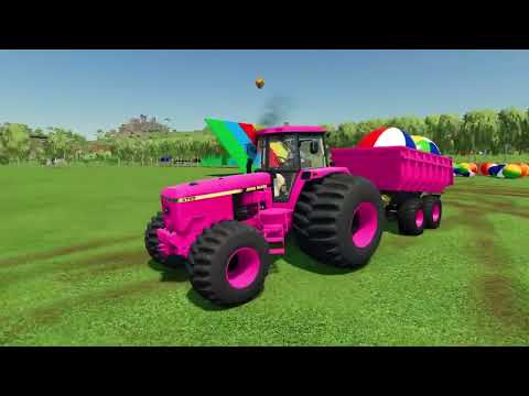 TRANSPORT GIANT COLORED STRAWBERRY WITH FIAT TRACTORS   Farming Simulator 22