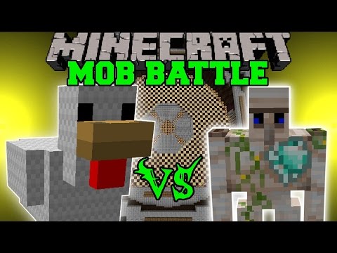 PopularMMOs - MUTANT CHICKEN VS DIAMOND HEART GOLEM & MUTANT SKELETON - Minecraft Mob Battles - Mods