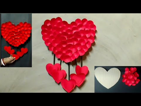 DIY Herat Paper flowers❤️#diy #craft #love
