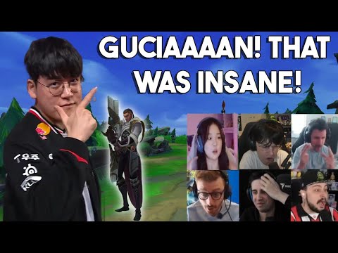 Streamers React to Gumayusi MONSTER Plays vs HLE