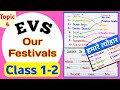 EVS Worksheet For Class 1 EVS Worksheet For Class 2 Class 1 Class 2 Chapter 4 Our Festivals