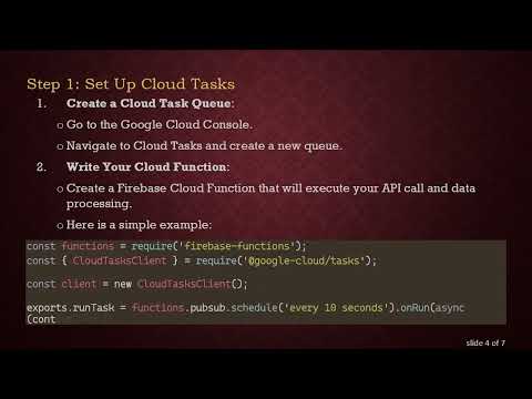 How to Schedule a Function in Firebase Every 10 Seconds with Cloud Tasks