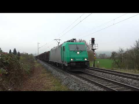 185 577 HLG Bebra mit Holzzug